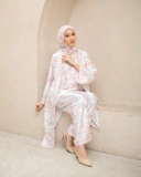 Raya flower set pants "Pink"