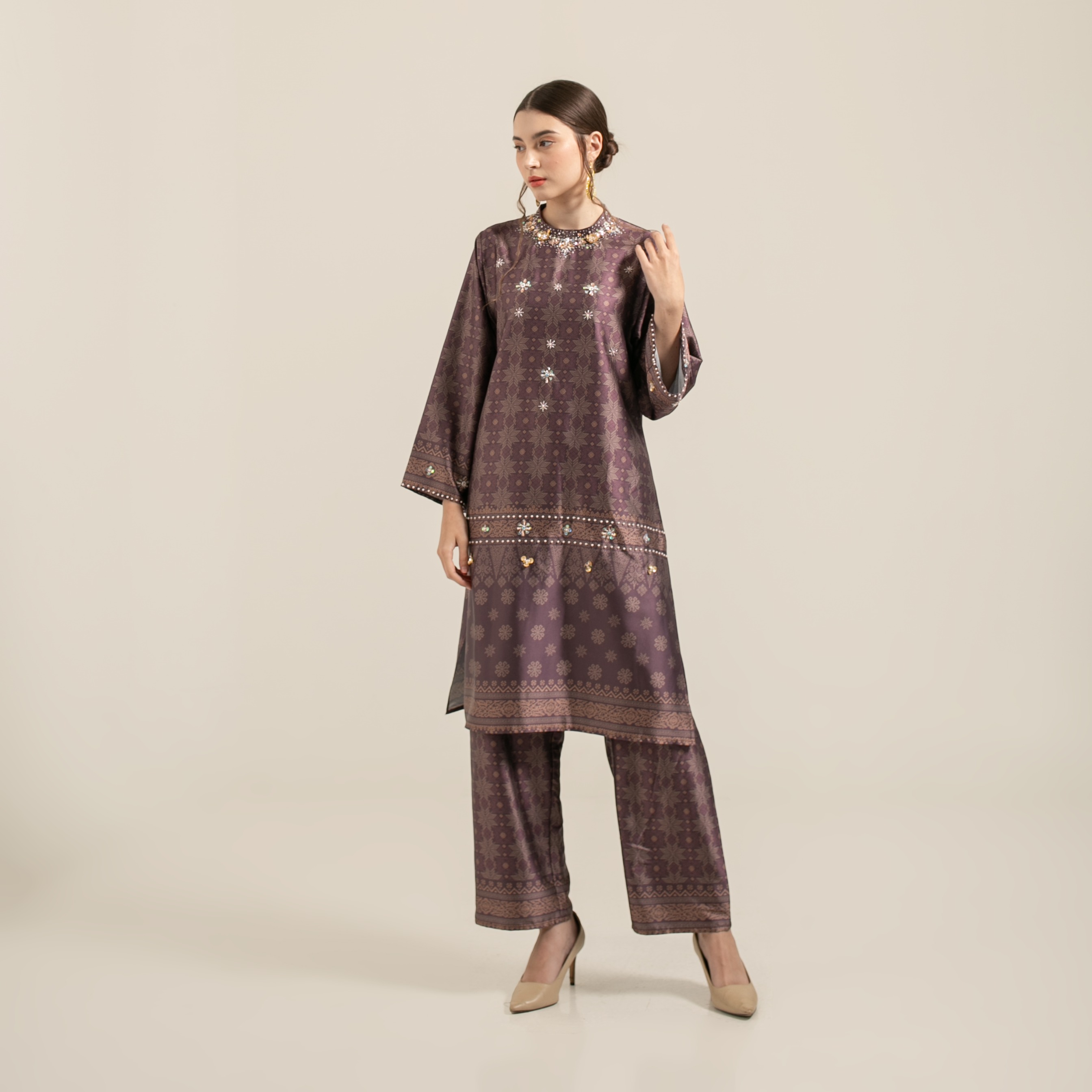 Raya set pants  "BURGUNDY"