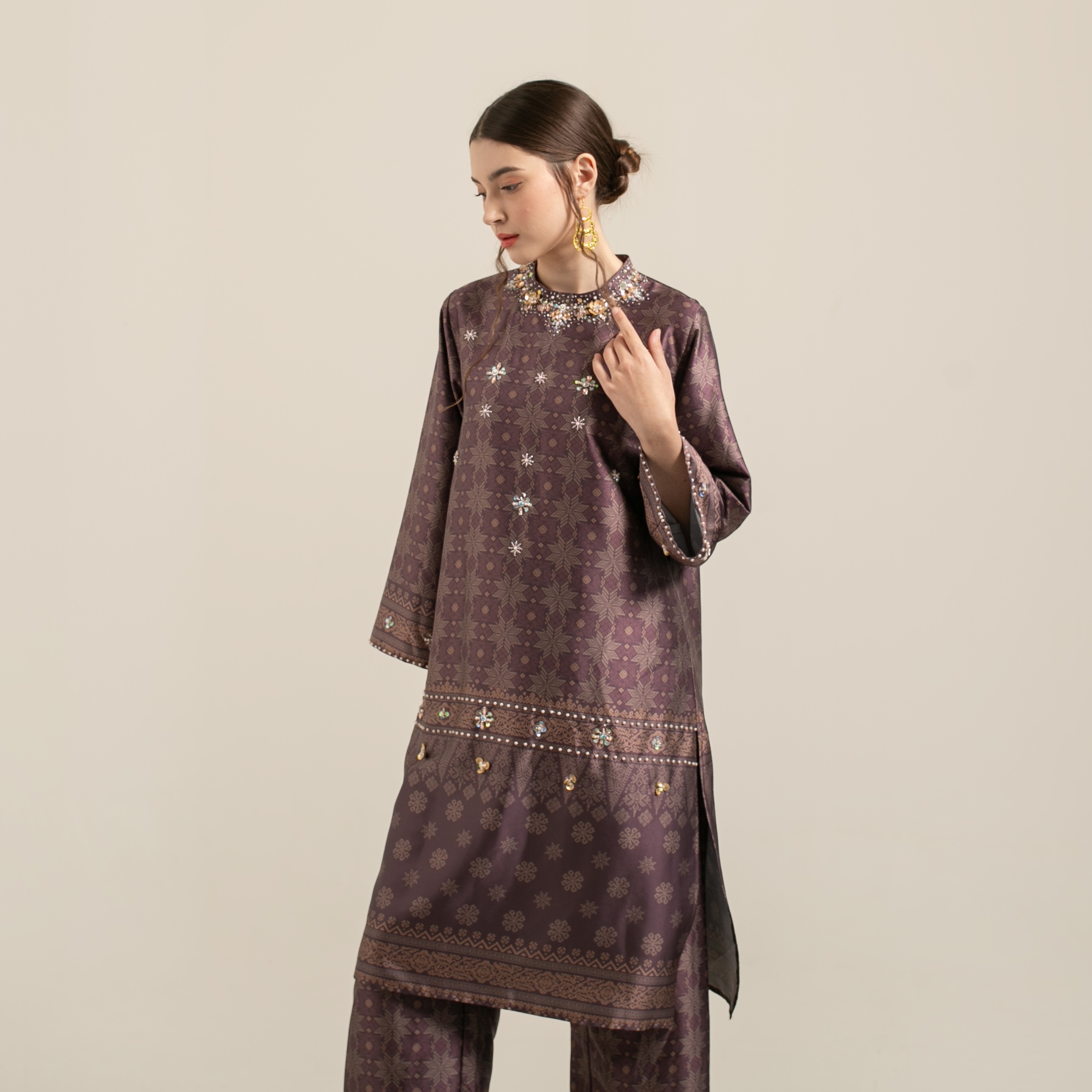 Raya set pants  "BURGUNDY"