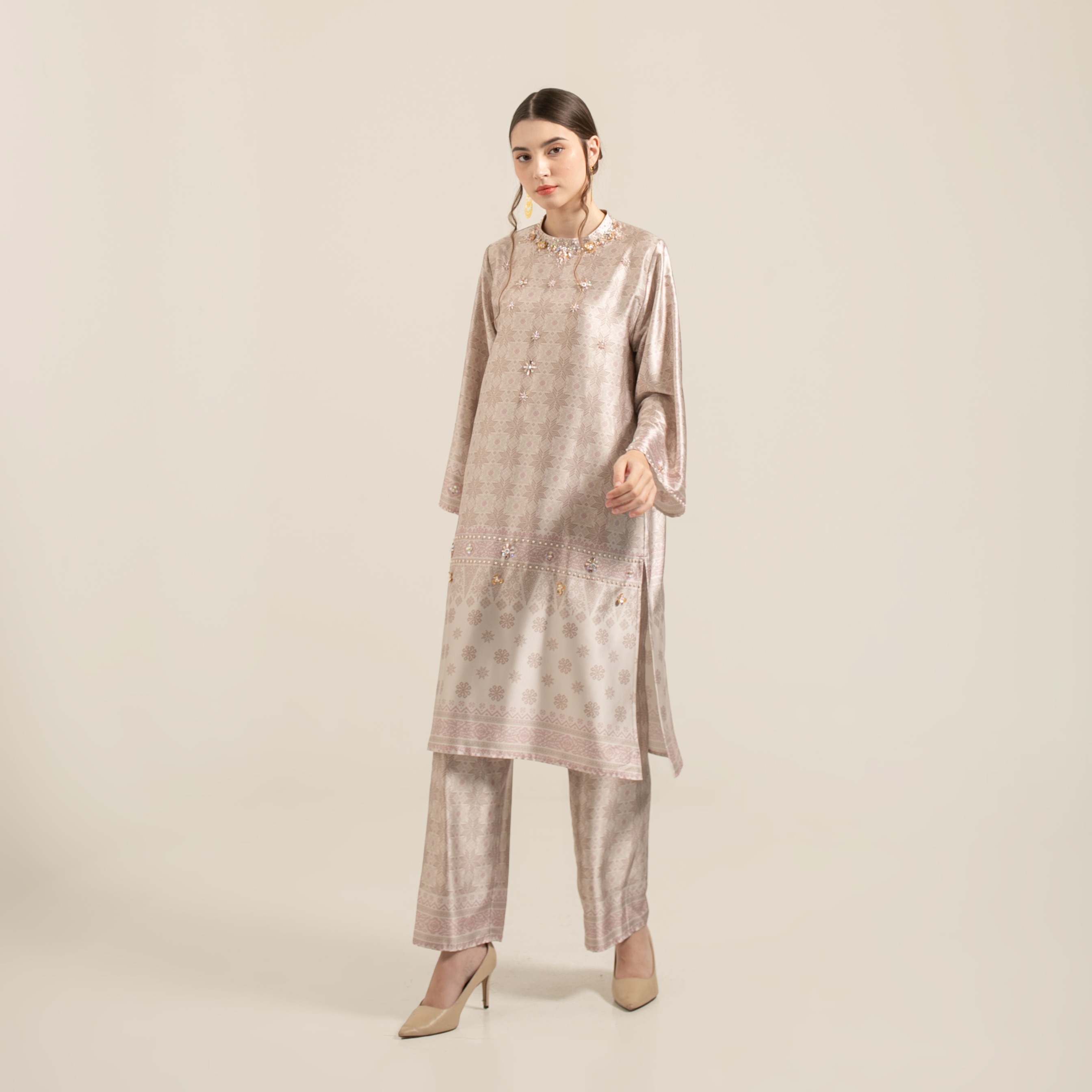 Raya set pants 'MOCCA LATTE"