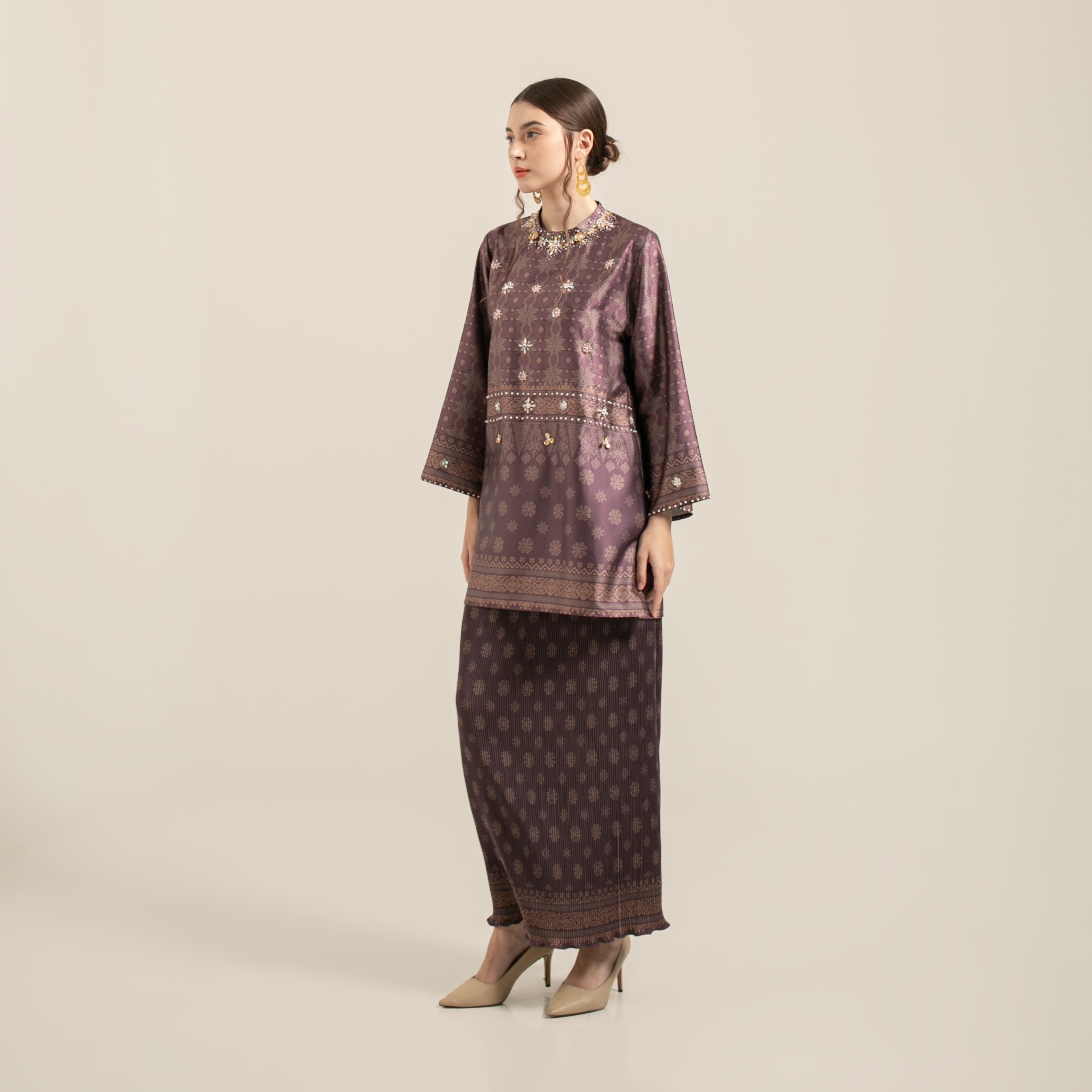Raya set skirt "BURGUNDY"