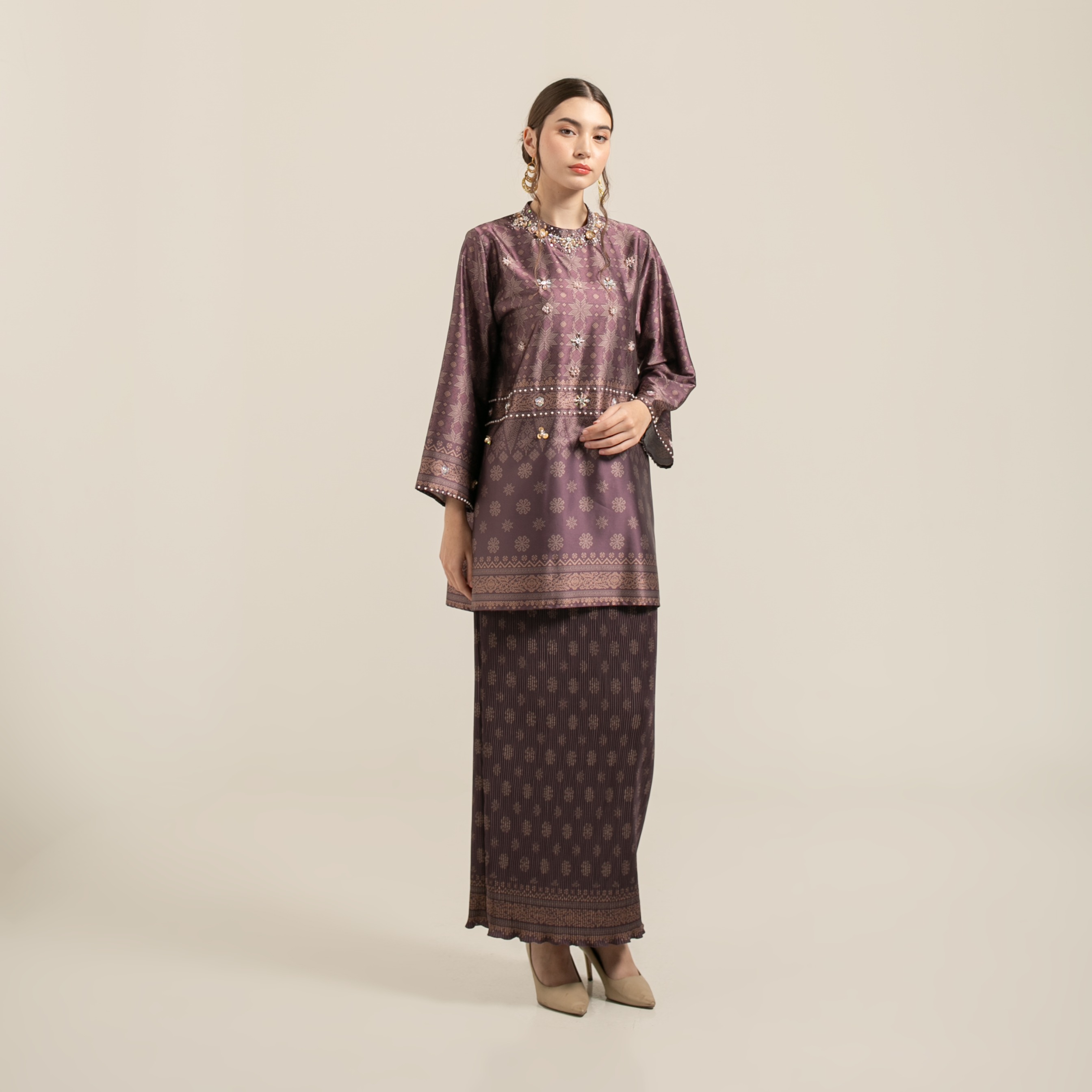 Raya set skirt "BURGUNDY"