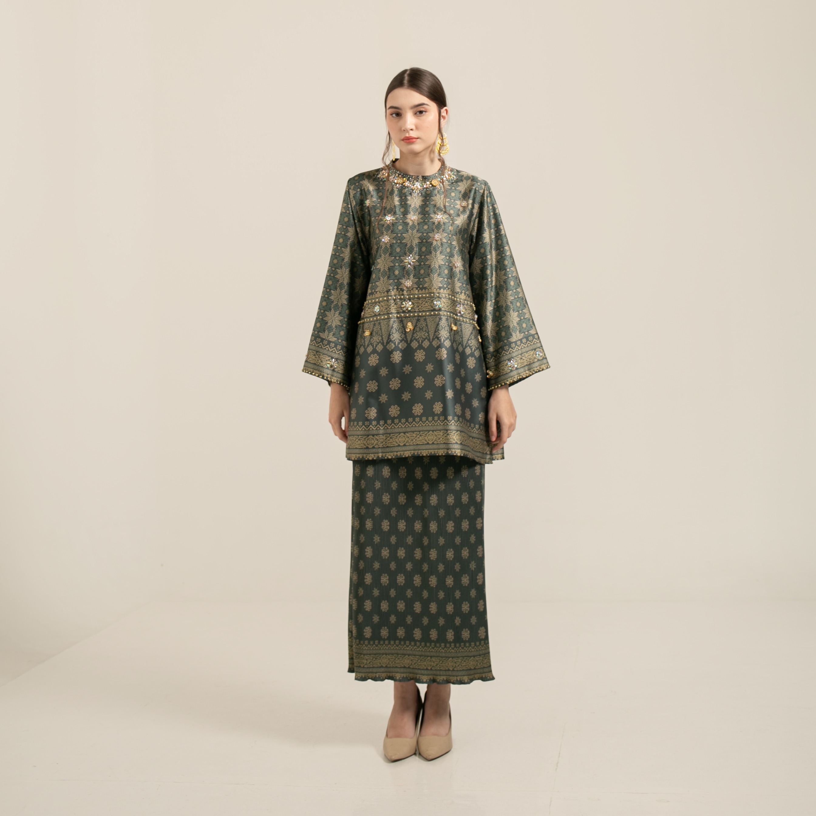 Raya set skirt "GREEN"