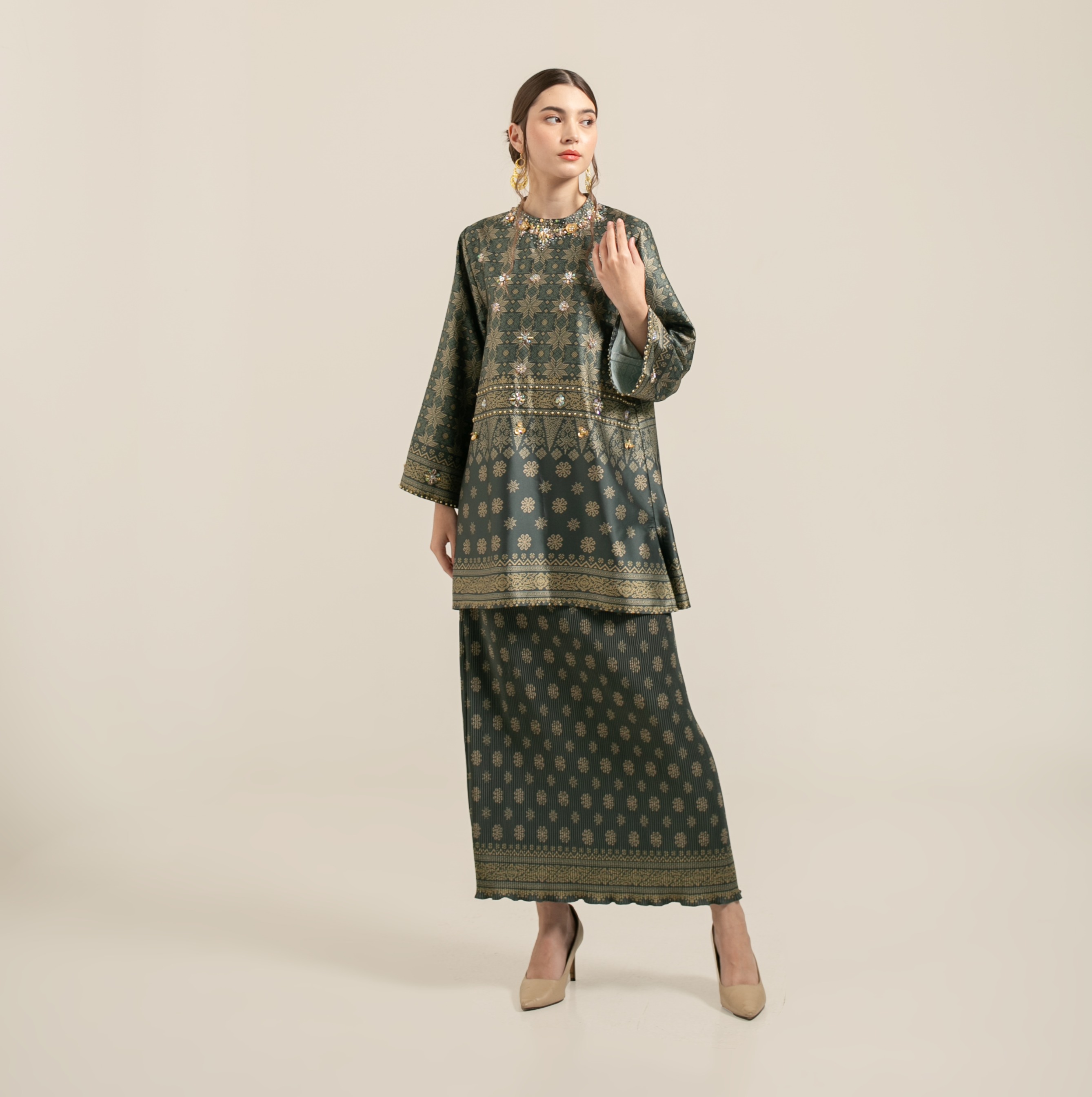 Raya set skirt "GREEN"