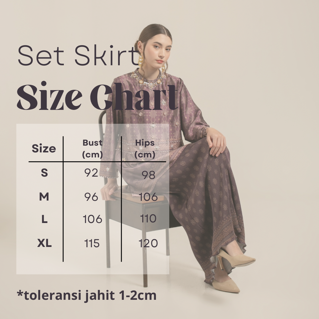Raya set skirt "BURGUNDY"