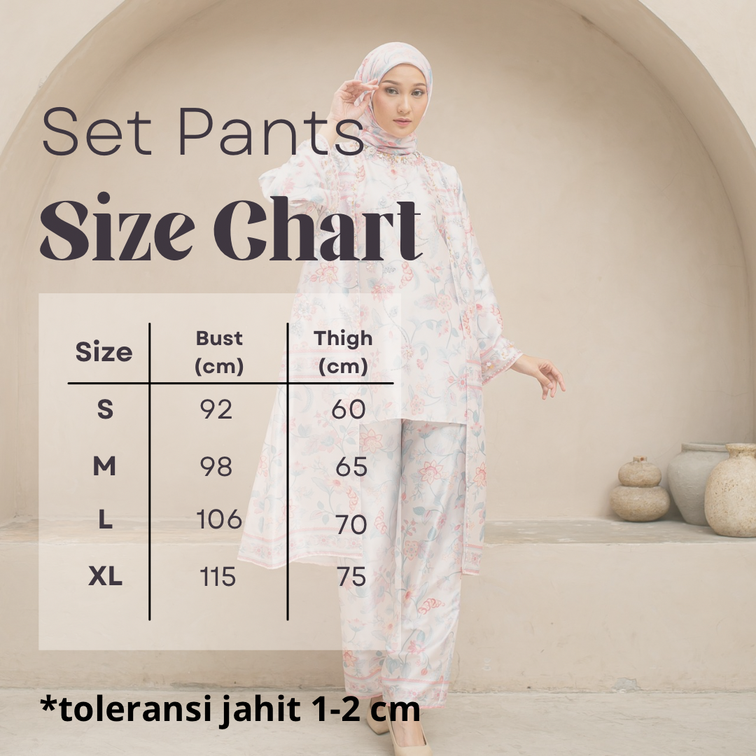 Raya flower set pants "Pink"