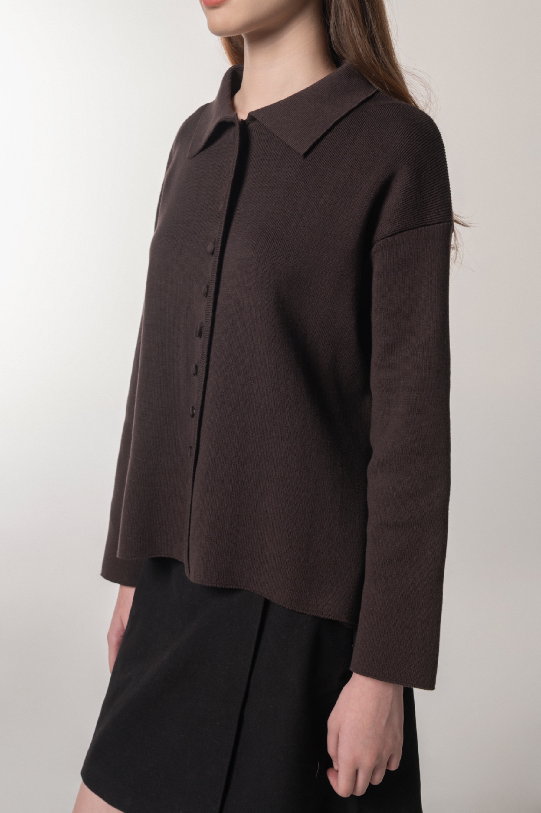 Cera Long Top Brown 