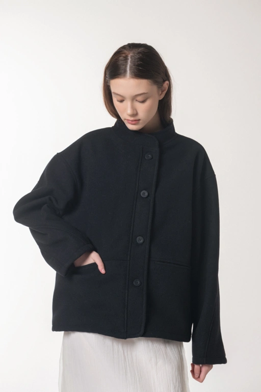 Image of Tela Wool Jacket Black