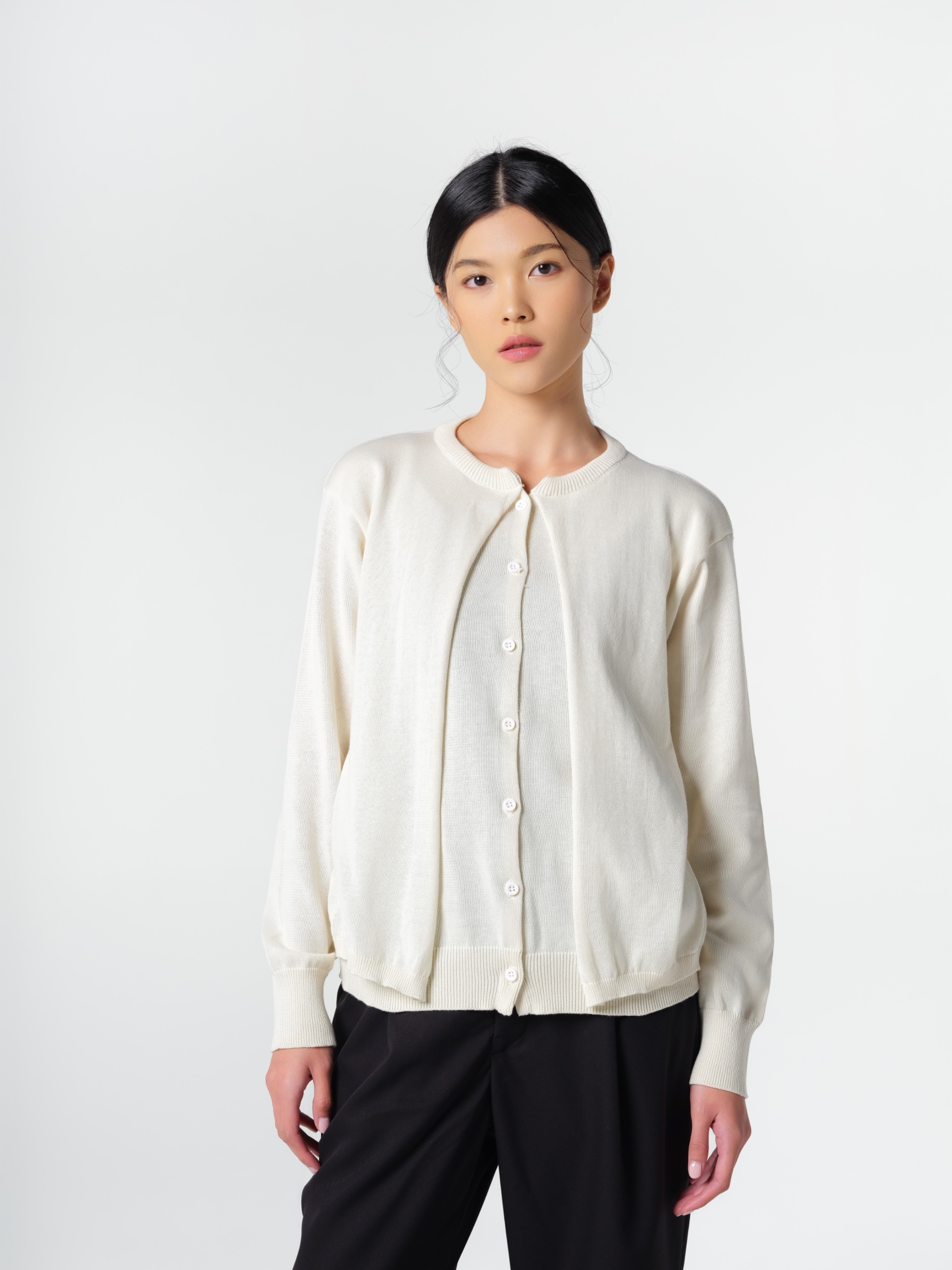 Lathy Cardigan White