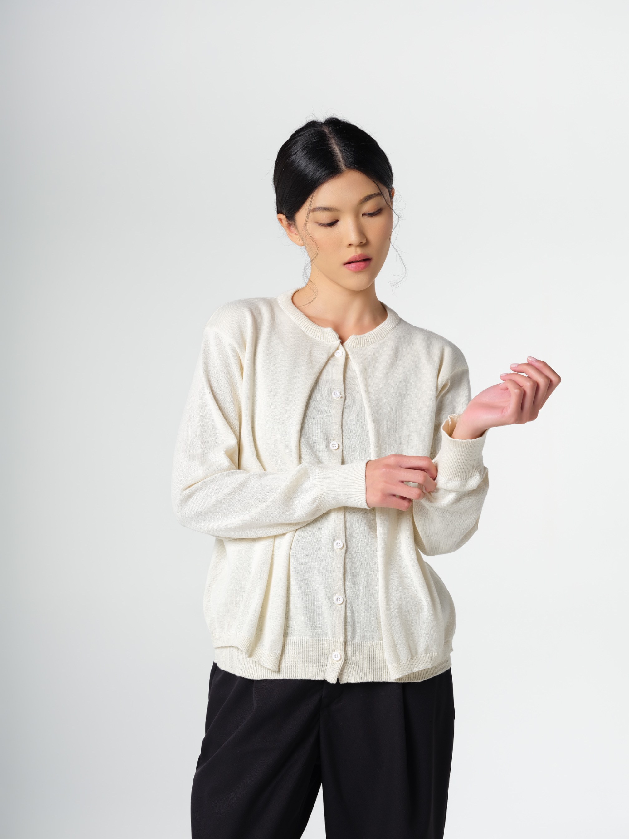 Lathy Cardigan White