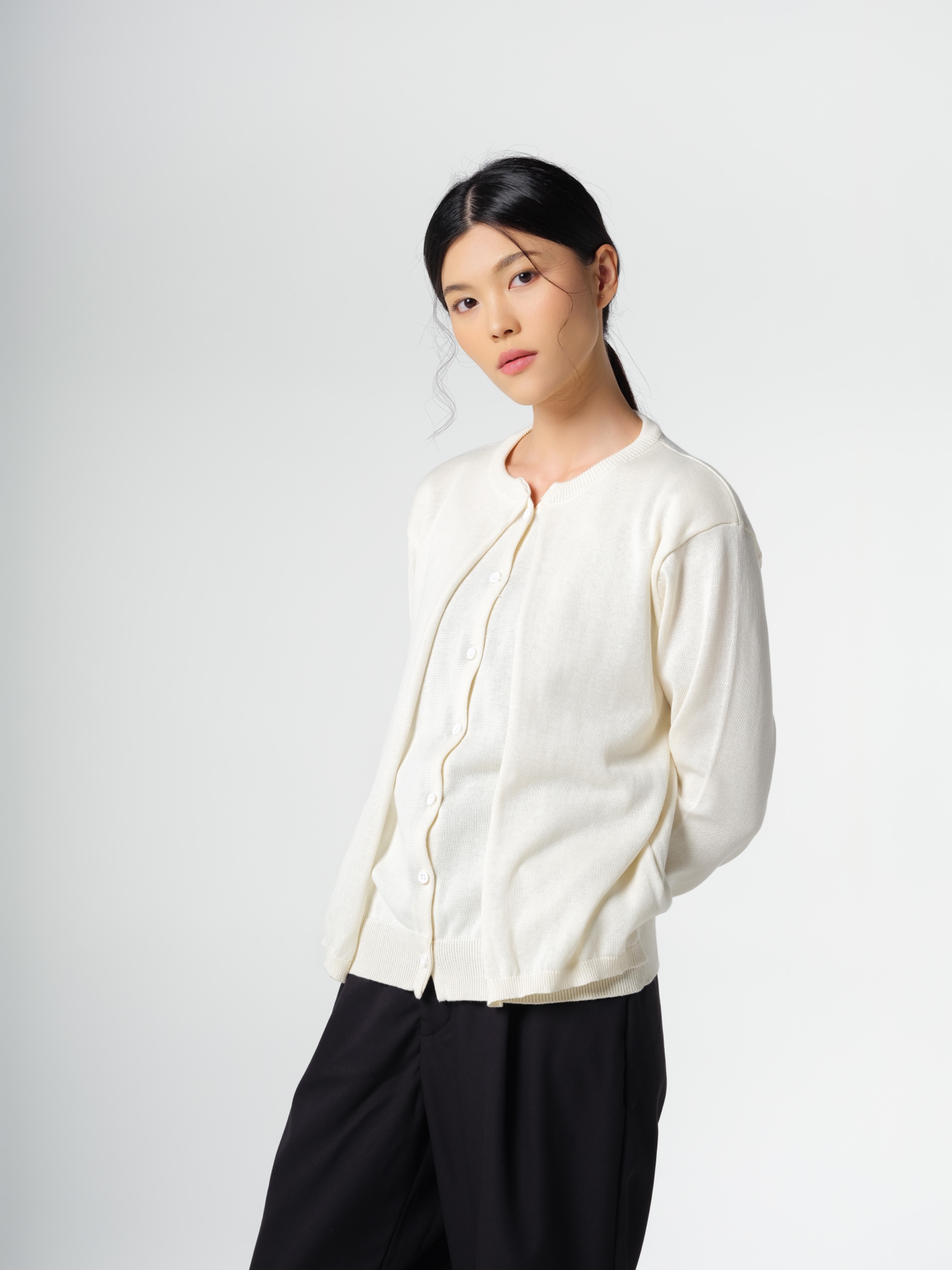 Lathy Cardigan White