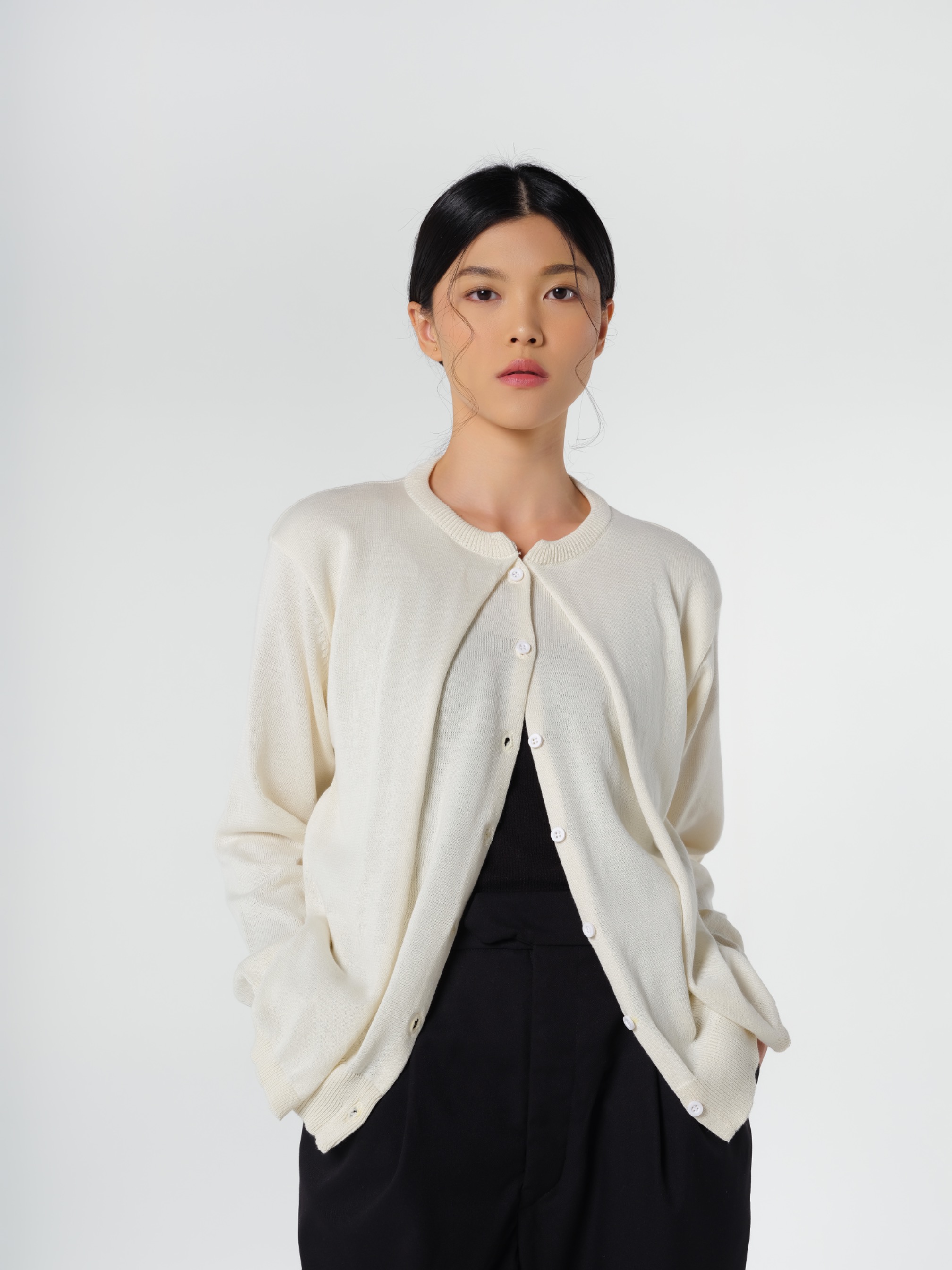 Lathy Cardigan White