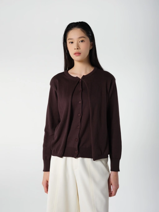 Image of Lathy Cardigan Brown