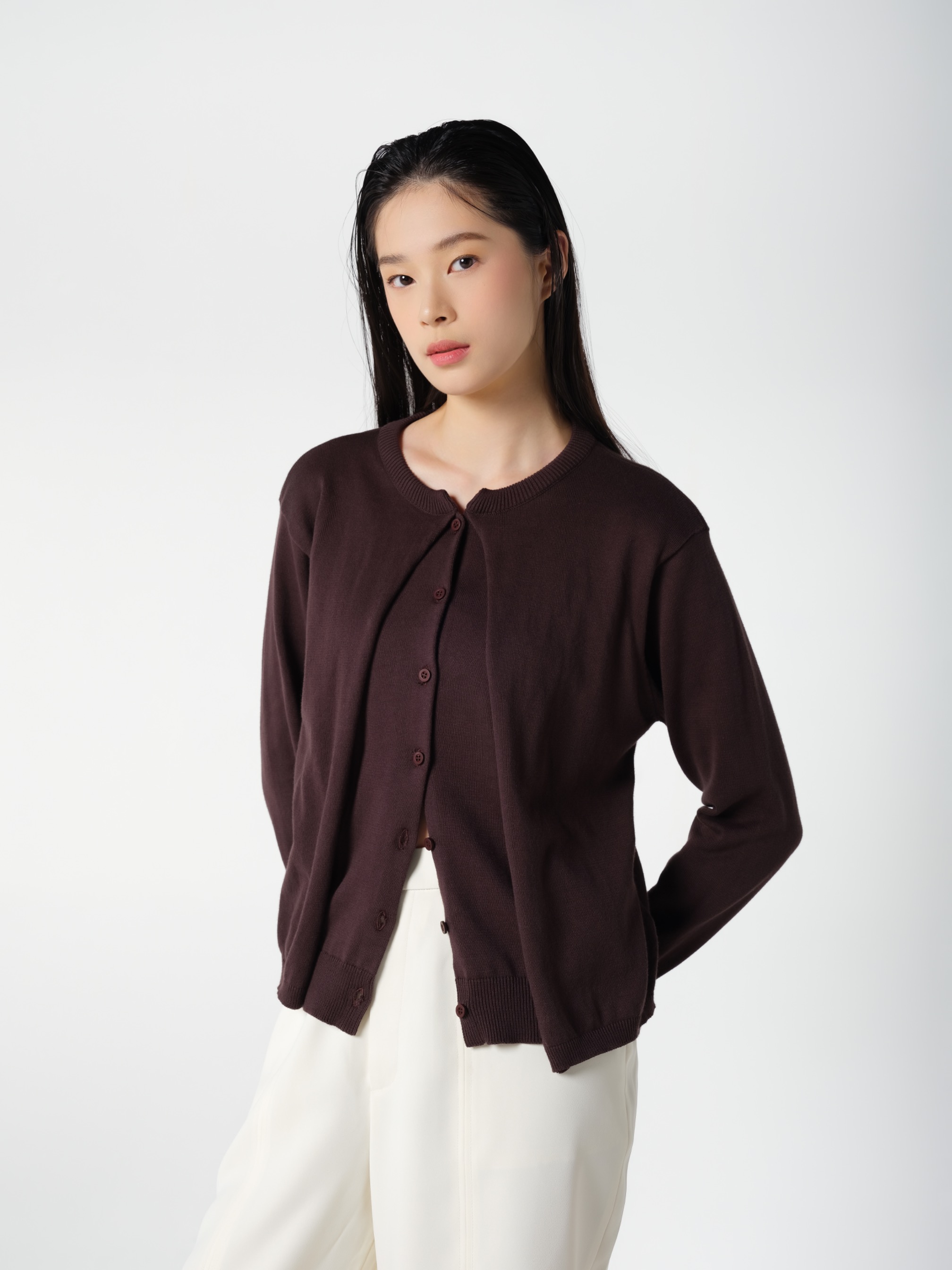 Lathy Cardigan Brown