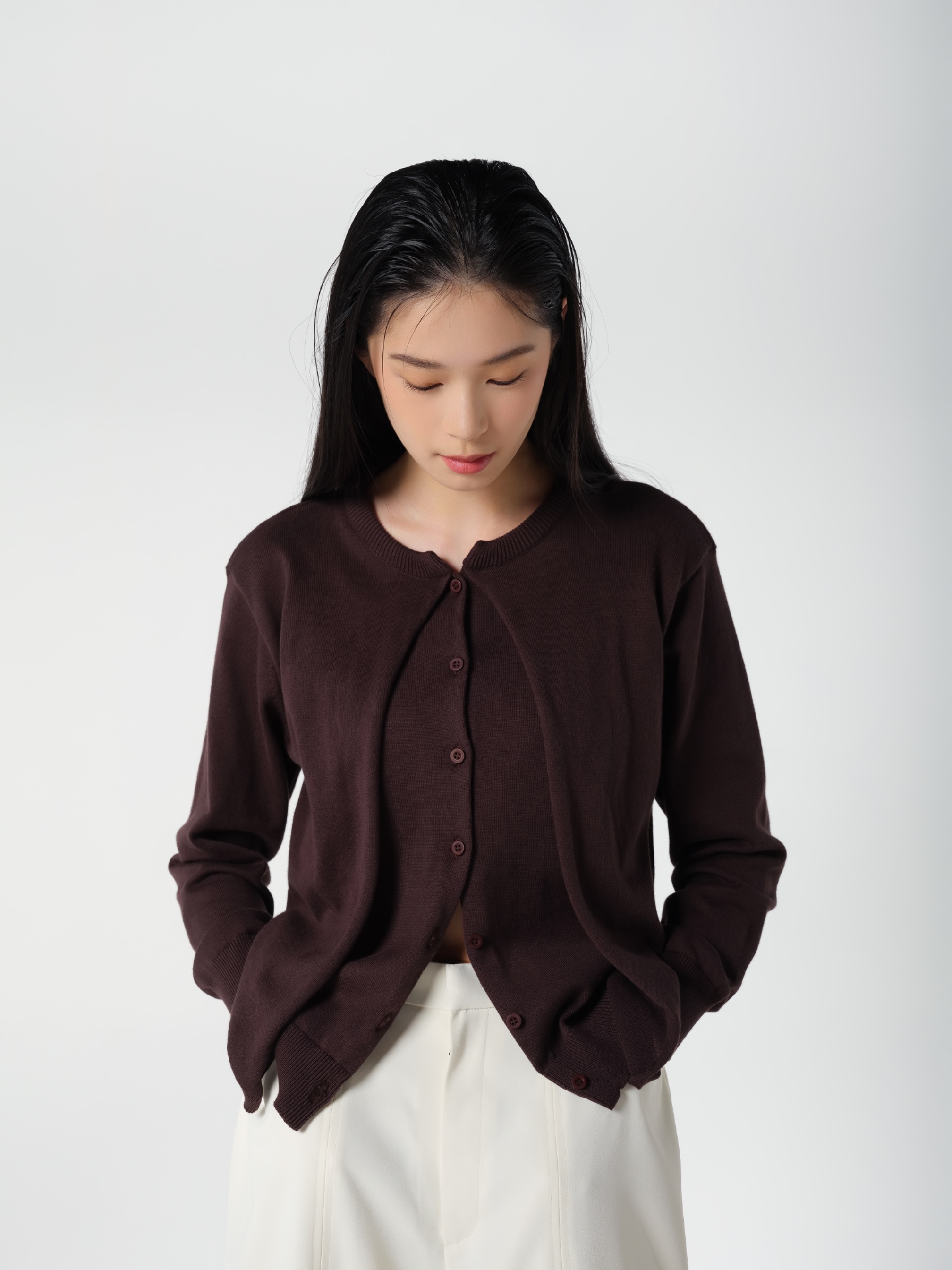 Lathy Cardigan Brown