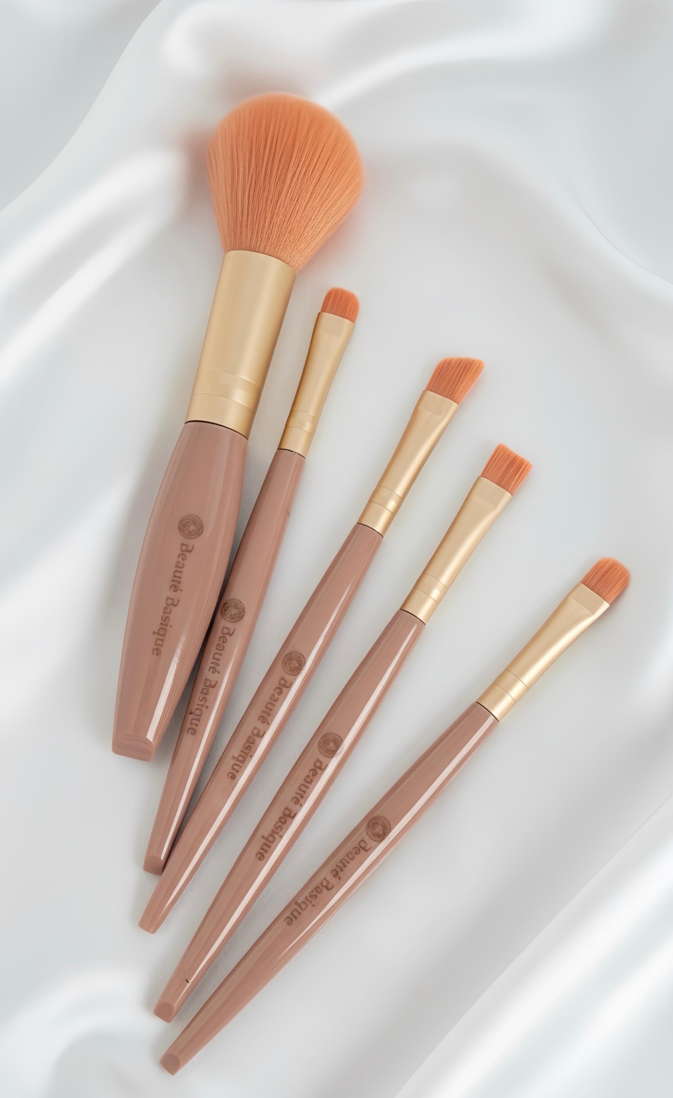 Travel Makeup Brush Set with Mirror Case