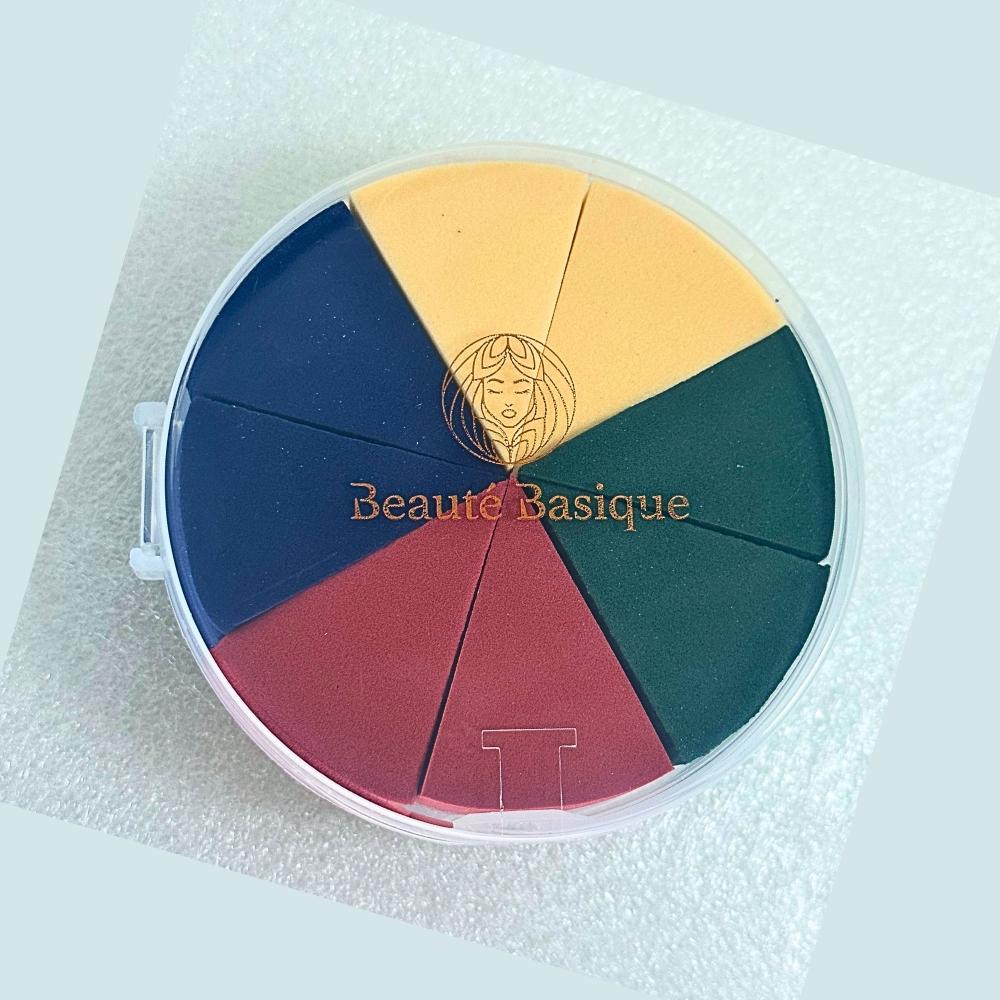 Makeup Cake  with clear storage case marshmallow sponge puffer spons cushion