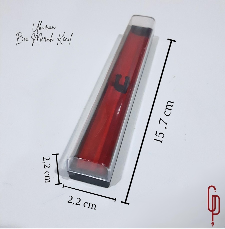 Kotak Box Pulpen Merah Ukuran Kecil Bisa Di Custom Logo Tulisan
