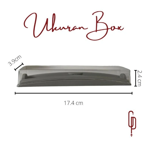 Image of Kotak Box Pulpen Mika Transparan Abu-abu Bisa Cetak Logo