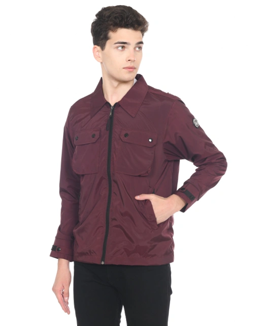 Image of OFFENDER SS0224 "Sturm" Overshirt NYLON Maroon