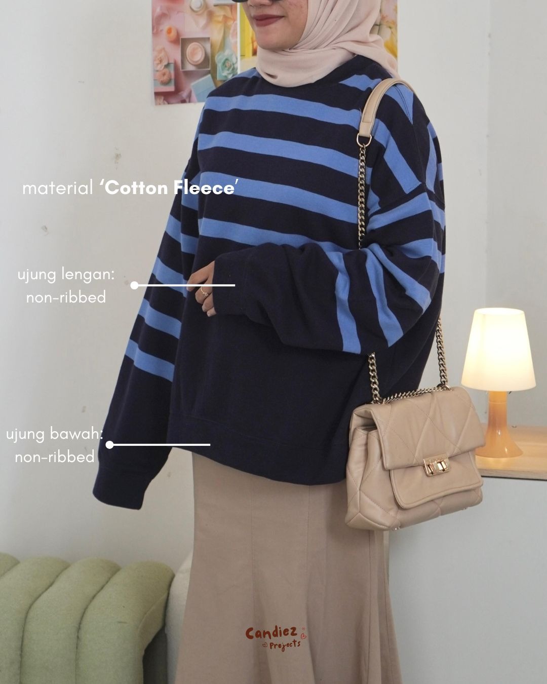 JIHOO Super Oversized Sweater | Navy Blue