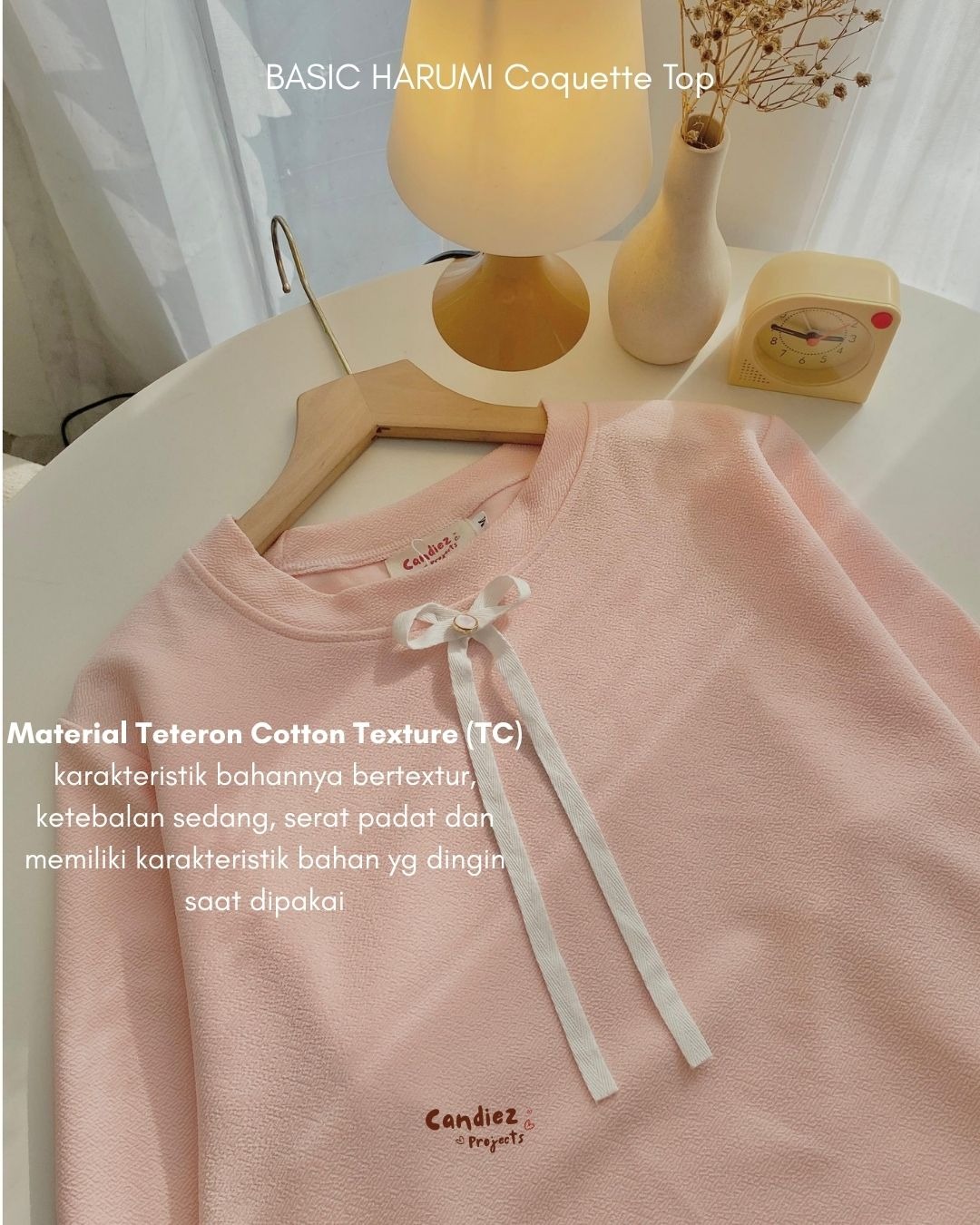 HARUMI Coquette Top 2.0 | Soft Pink