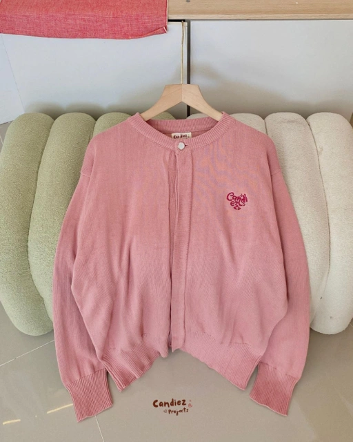 Image of RAE Signature Basic Cardigan Knit | Pink