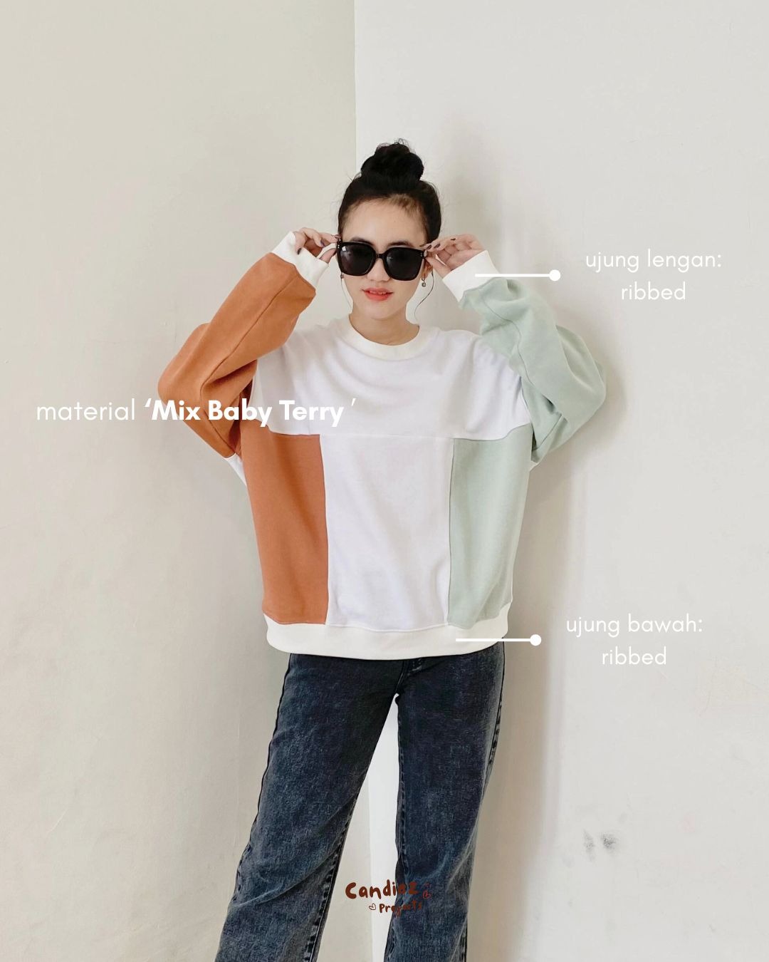 JIHOO Super Oversized Sweater | Combine Mango Candy