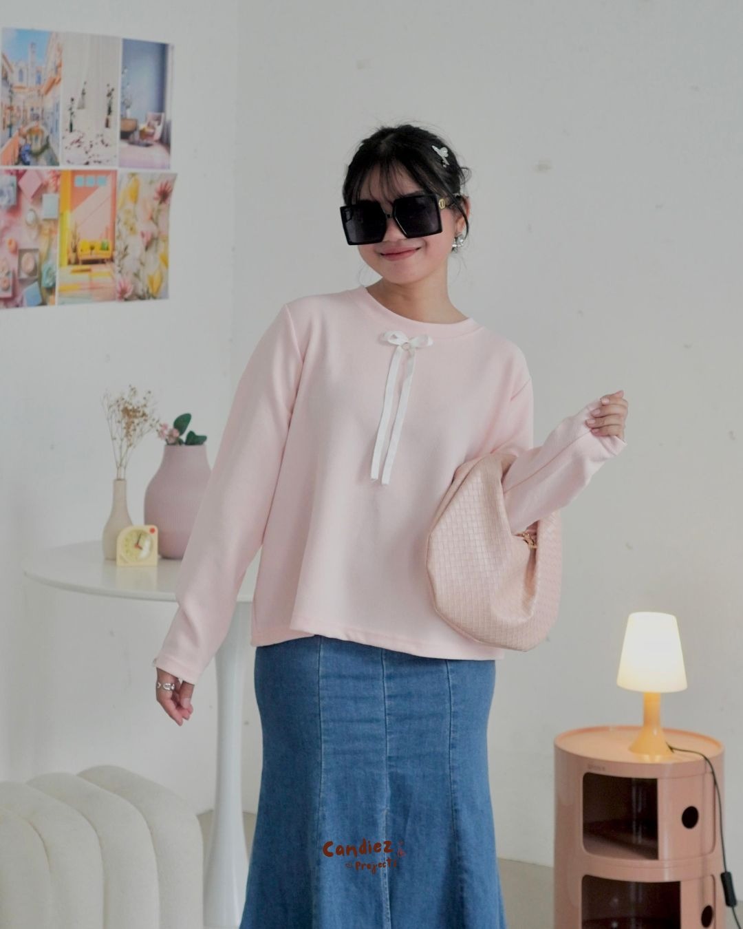 HARUMI Coquette Top 2.0 | Soft Pink