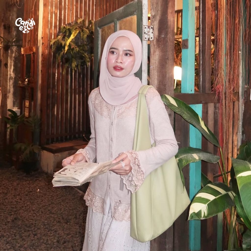 NAMA Lace Knit Top | Cream | CANDIEZ ID x nabilamnddd