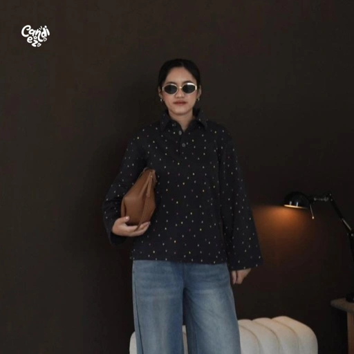 Image of KANA Polo Oversized Sweatshirt | Black Love