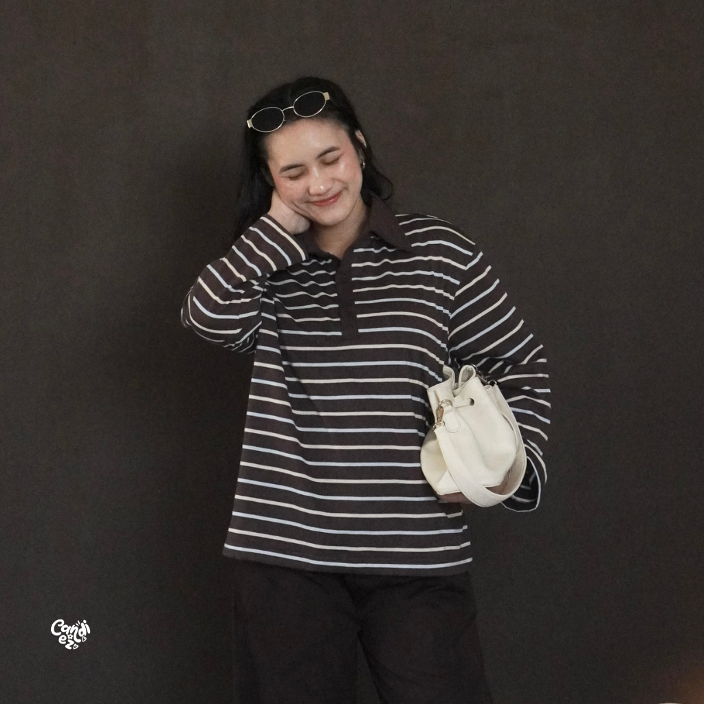 KANA Polo Oversized Sweatshirt | Chocolate