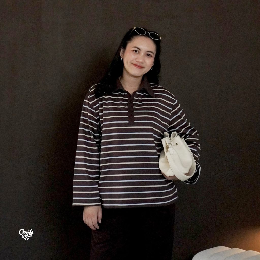 KANA Polo Oversized Sweatshirt | Chocolate