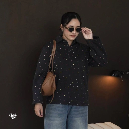 Image of KANA Polo Oversized Sweatshirt | Black Love