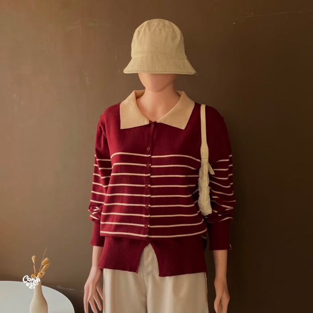 NADA Cardigan Viscose | Maroon