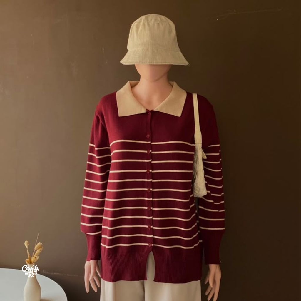 NADA Cardigan Viscose | Maroon
