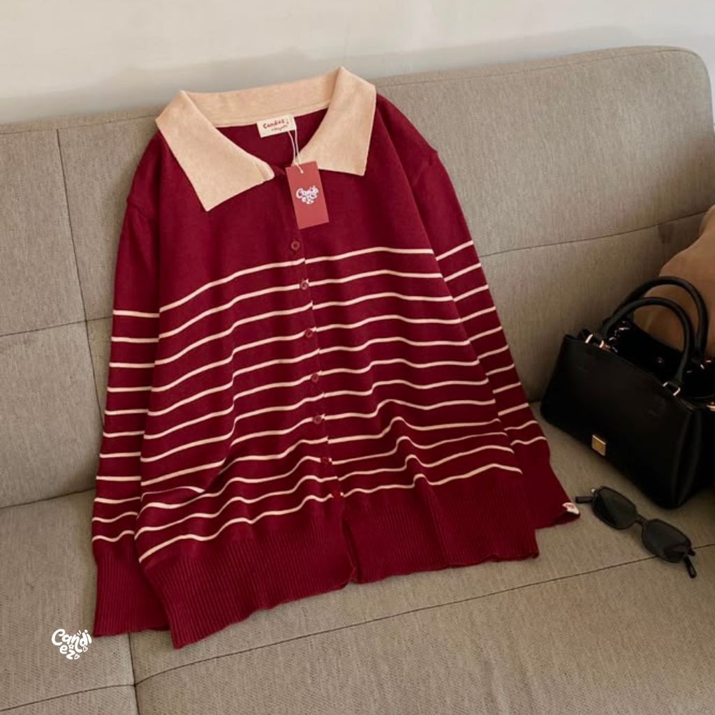 NADA Cardigan Viscose | Maroon