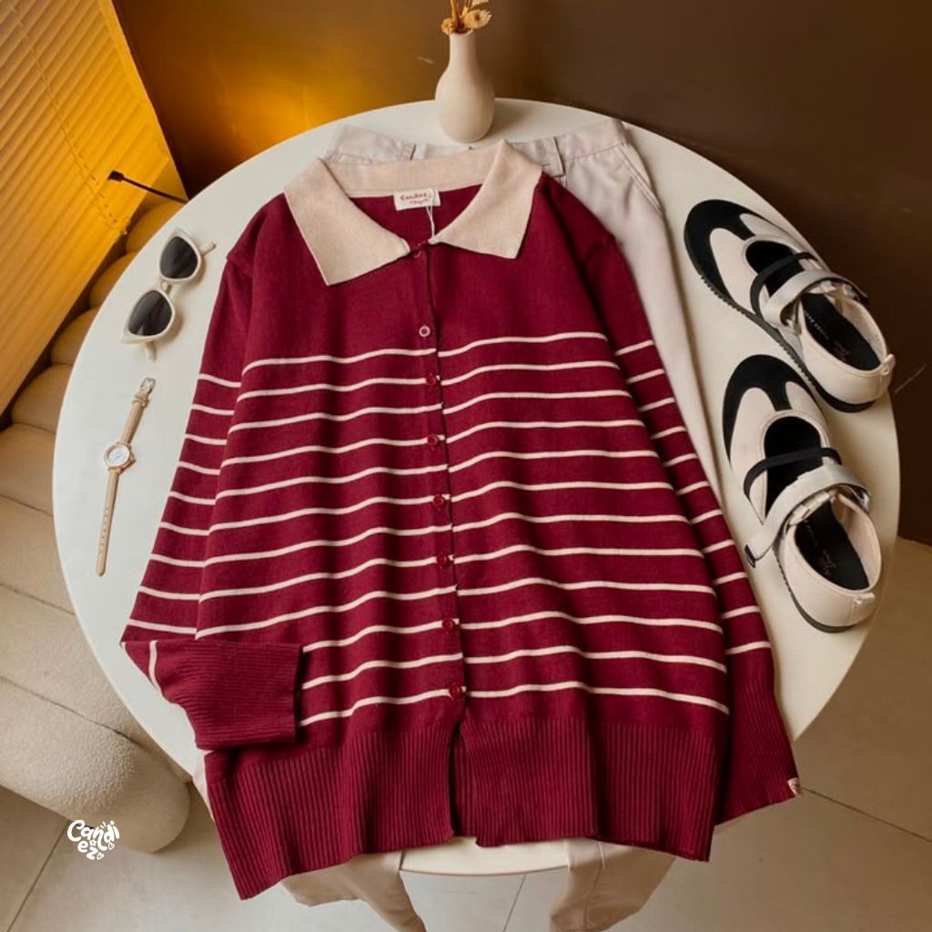 NADA Cardigan Viscose | Maroon