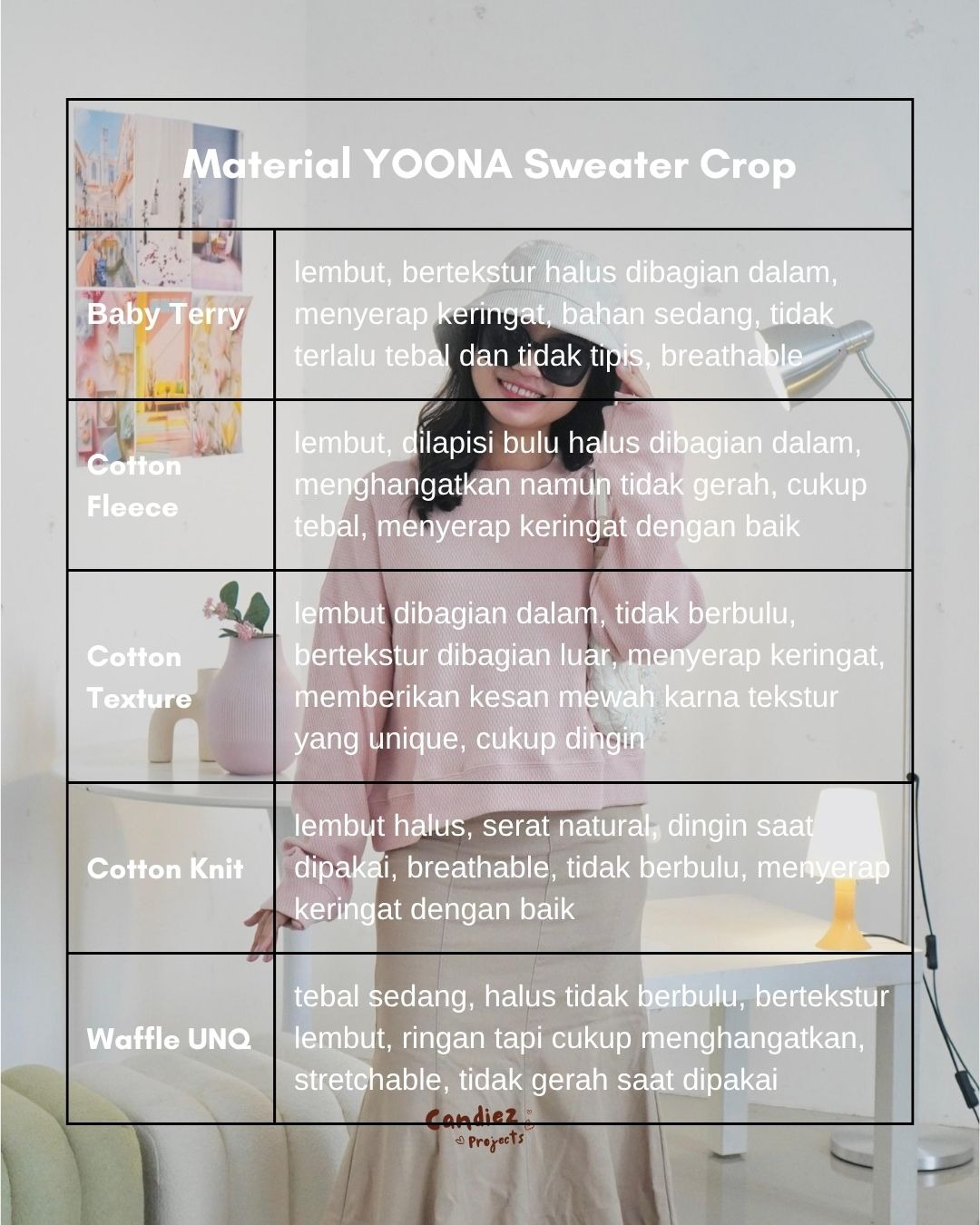 YOONA Oversized Sweater Crop | Stripes Ash Grey