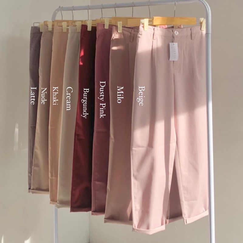 Baggy Pants M L XL | 16 Warna | Celana Pastel Wanita