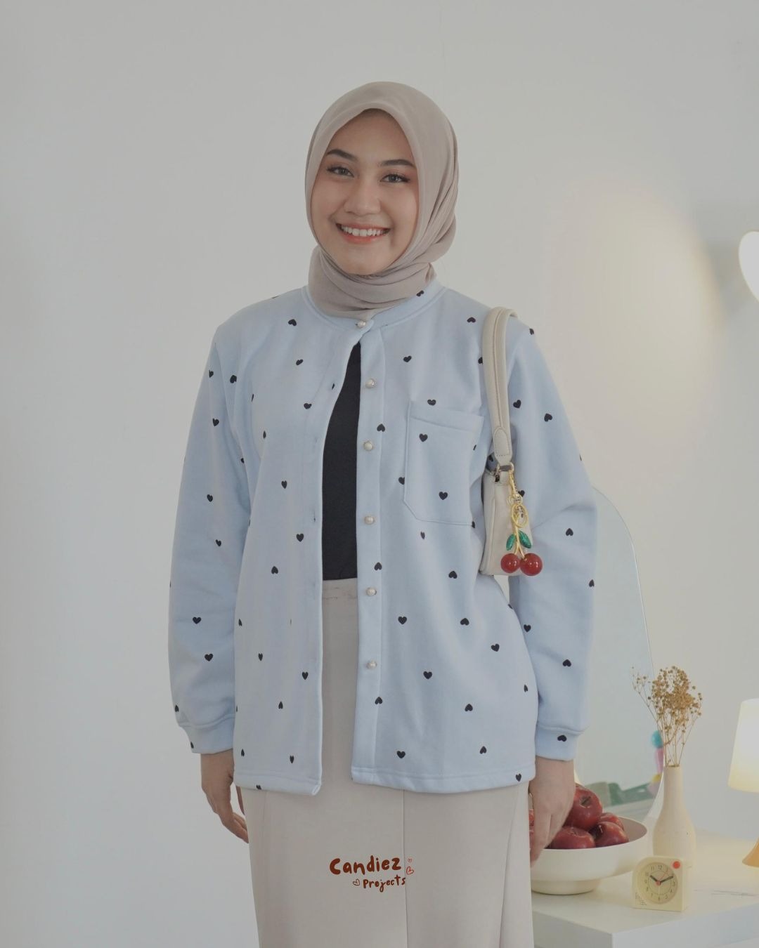 HERA Premium Cardigan Love | Blue Mini