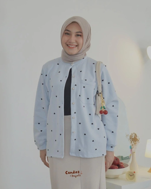 Image of HERA Premium Cardigan Love | Blue Mini
