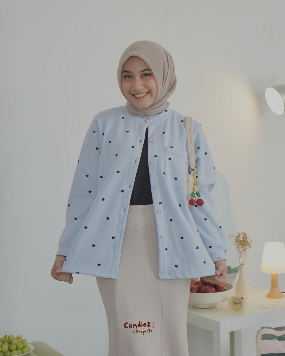 HERA Premium Cardigan Love | Blue Mini