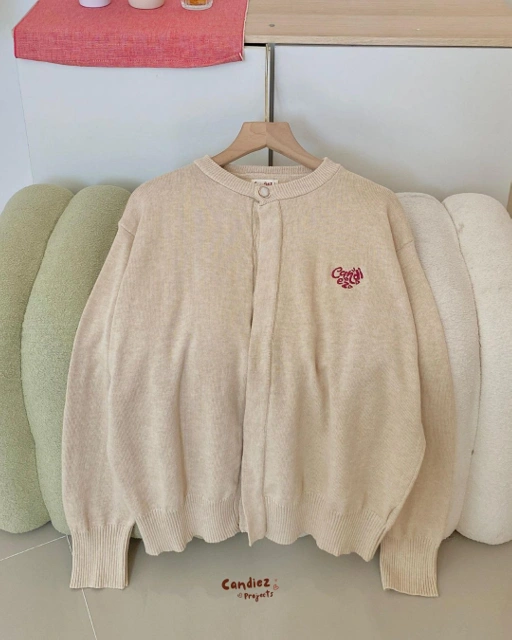 Image of RAE Signature Basic Cardigan Knit | Oat