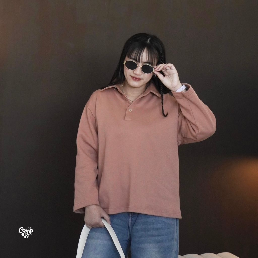 KANA Polo Oversized Sweatshirts | Nudepink