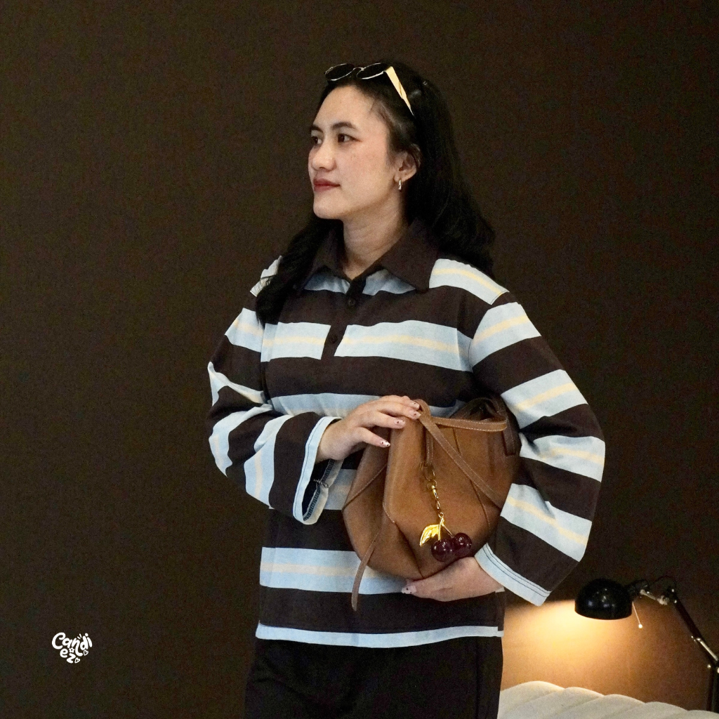 KANA Polo Oversized Sweatshirts | Blue Choco