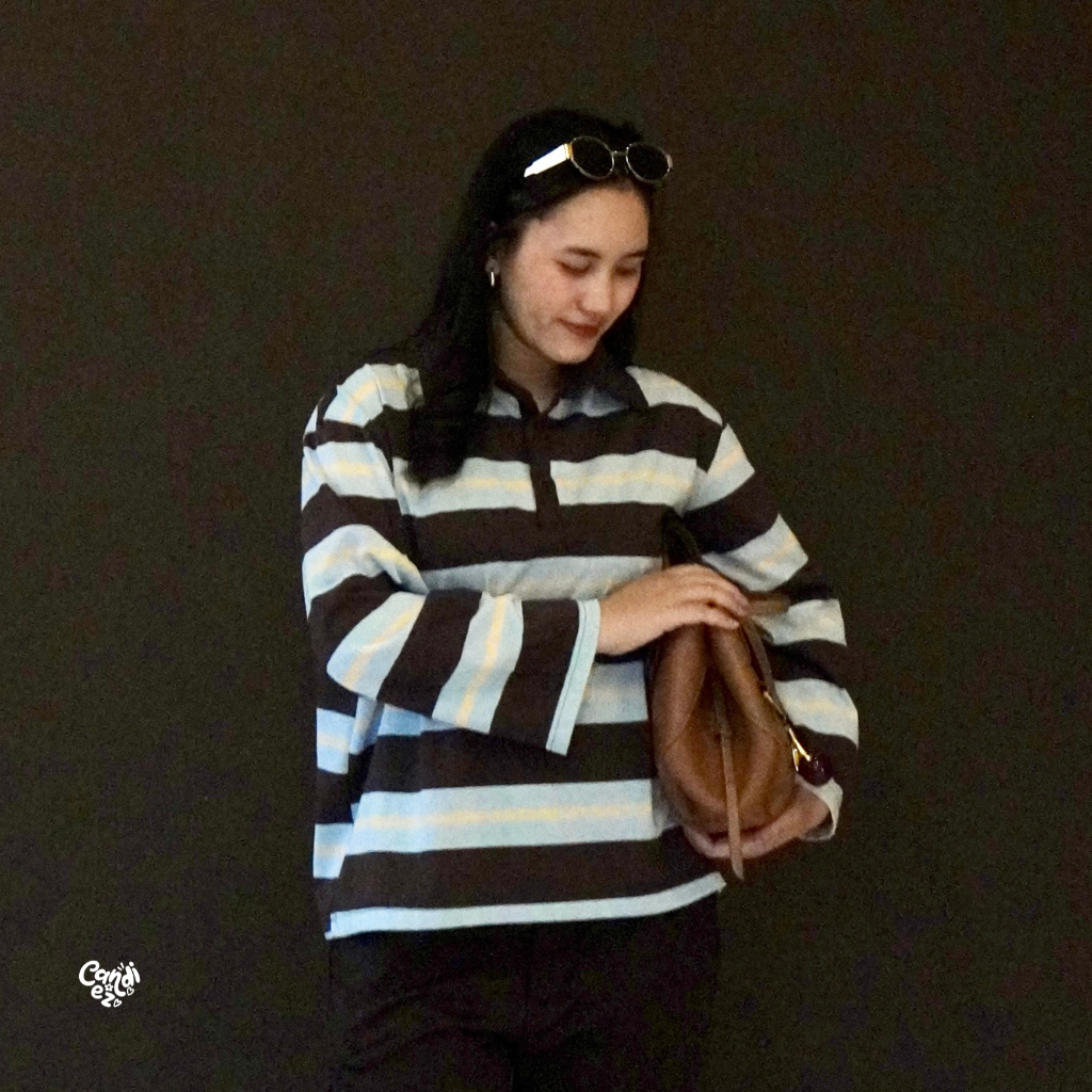 KANA Polo Oversized Sweatshirts | Blue Choco