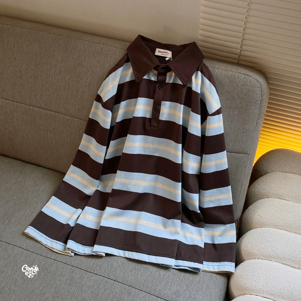 KANA Polo Oversized Sweatshirts | Blue Choco