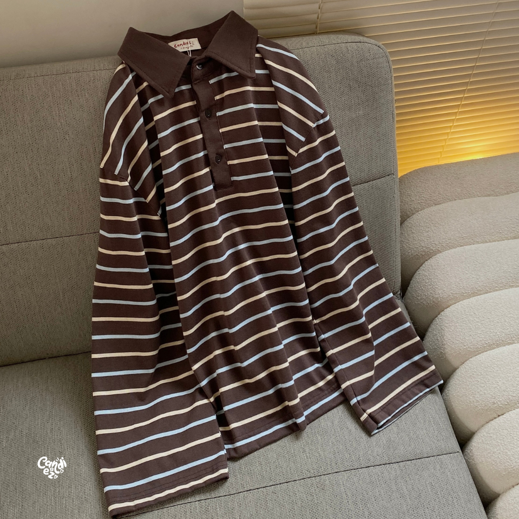 KANA Polo Oversized Sweatshirt | Chocolate
