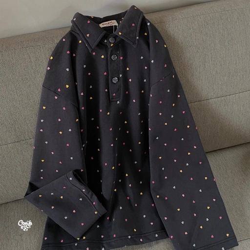 Image of KANA Polo Oversized Sweatshirt | Black Love